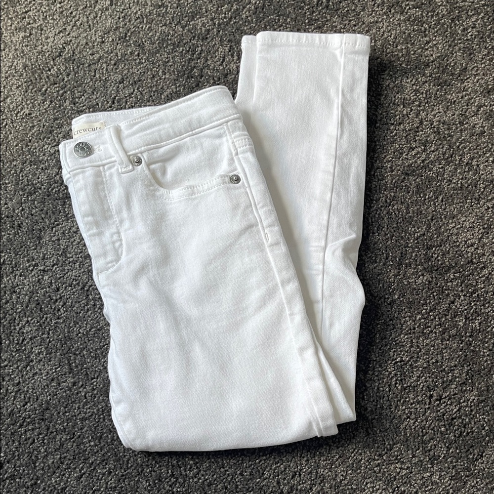 STAIN Crewcuts White Skinny Jeans | J.Crew Kids | Size 8 | Stain
